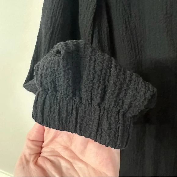 Orvis Women's Black Textured Zip Up Jacket with Zipper Pockets Size M GUC - Picture 6 of 8